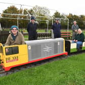 All aboard (from left) Kevin Dennett, Martin Manning, Andrew Ward, John Holland, Elaine Holland, Charlie Ledden, Valarie Ledden and Carol Mew.