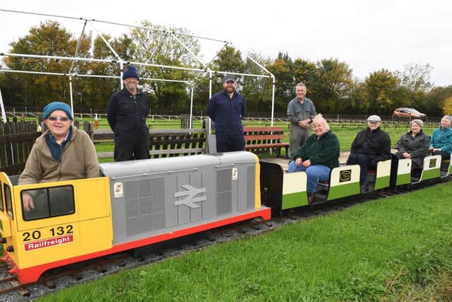 All aboard (from left) Kevin Dennett, Martin Manning, Andrew Ward, John Holland, Elaine Holland, Charlie Ledden, Valarie Ledden and Carol Mew.