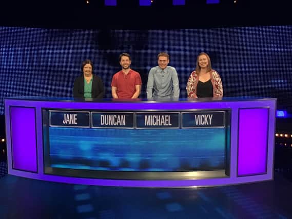 Jane Kendrick (left) and her fellow contestants on The Chase.