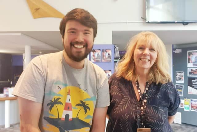 John Hewer pictured with Tracey Mackenzie at Louth Riverhead Theatre.
