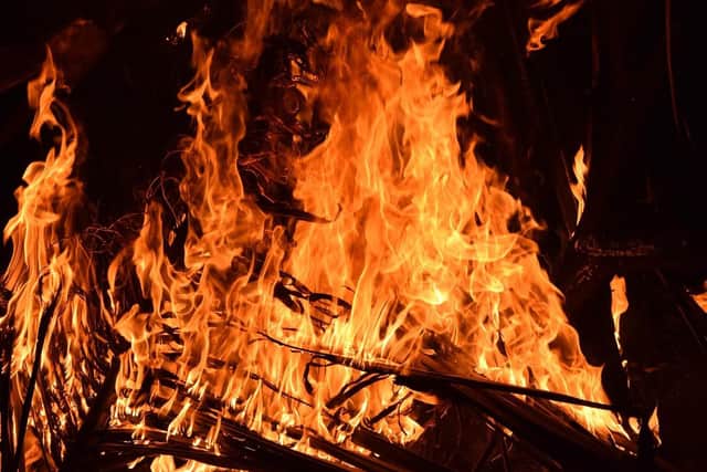 Stock image of a fire.