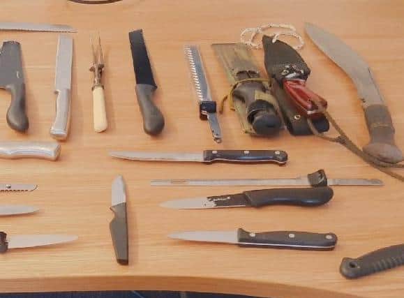 A selection of the weapons handed in so far