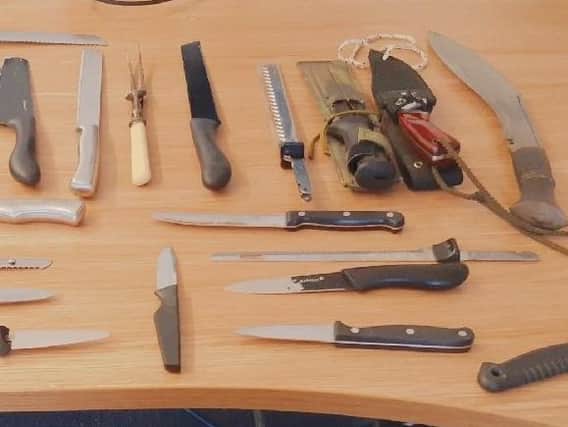 A selection of the weapons handed in so far