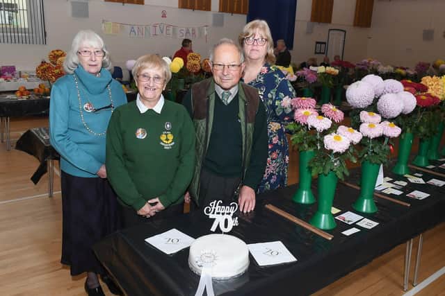 Pictured at last year's 70th Spilsby and District Chrysanthemum Show, (from left) Mary Snowden - treasurer, Margaret Simpson - secretary, John Simpson - chairman, Annette Sharp - president.