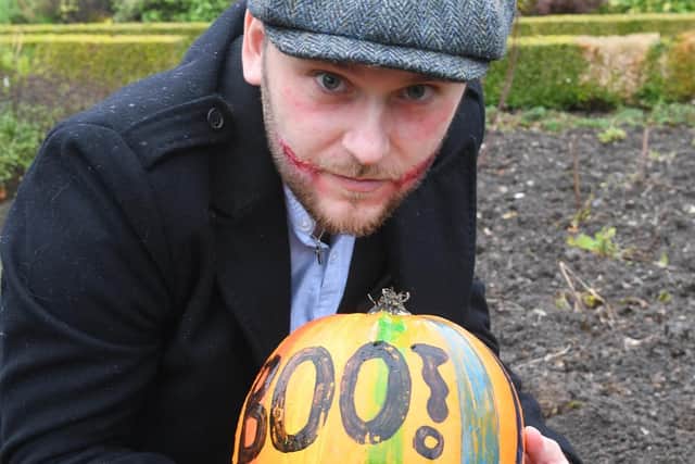 Boo! - Robert Wilson of West Ashby, the membership and retail assistant at Gunby Hall.