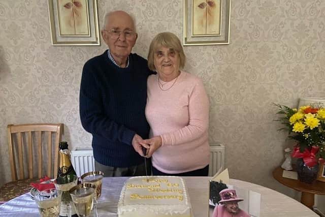 Robert and June caborn celebrating their Diamond Wedding anniversary.