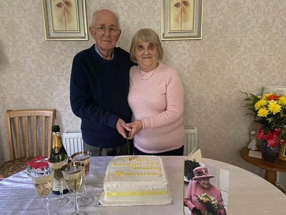 Robert and June caborn celebrating their Diamond Wedding anniversary.