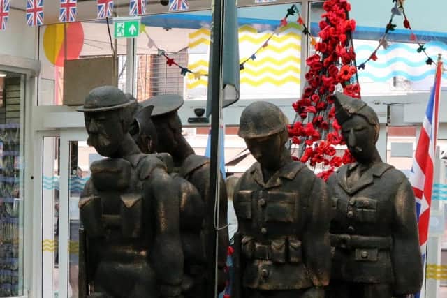 The sculpture of the five soldiers known as 'Allies - one and all', which has been on display at the Hildreds Centre, will be on show outside the headquarters of the Skegness branch of the Royal British Legion for Remembrance Day.