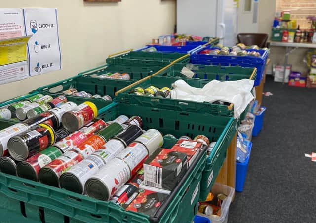 Donated food at the Sleaford New Life Community Larder which was working to support hard pressed families during half term. EMN-200311-112919001
