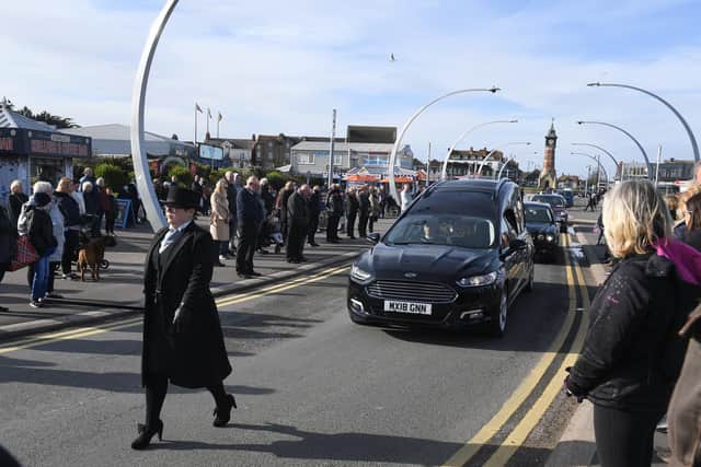 Funeral for former Skegness RNLI coxswain Richard Watson.