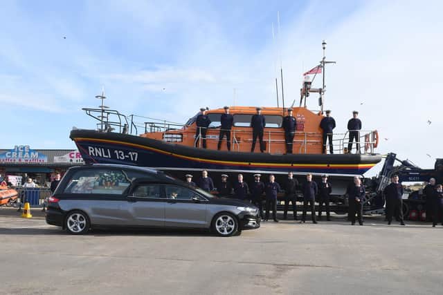 Funeral for former Skegness RNLI coxswain Richard Watson.