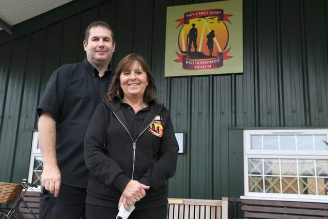 Paul and Linda Britchford at their We'll Meet Again: World War Two Homefront museum in Freiston.