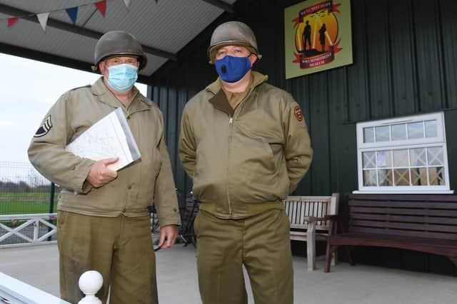 Lee Boden (left) and fellow participant Clive Fletcher planning the route for the fundraising walk.