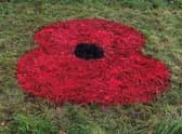 A poppy has been painted onto Gunby Roundabout. EMN-200511-154253001