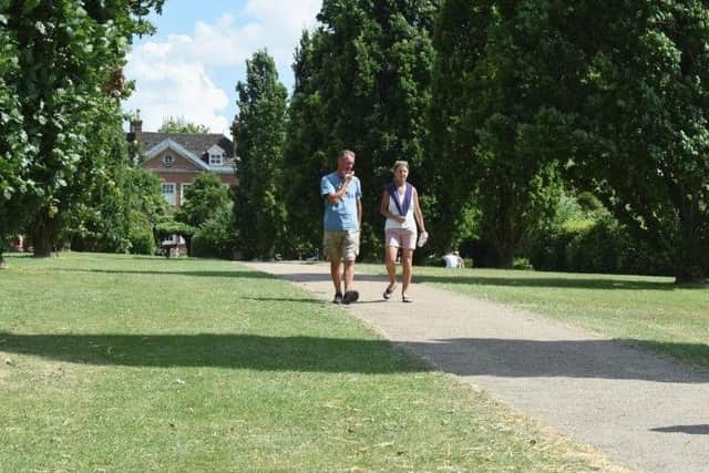 Yes: You can go for a stroll in the outdoors as part of any daily exercise