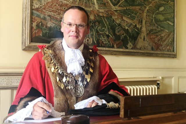 The Mayor of Louth, Councillor Darren Hobson.
