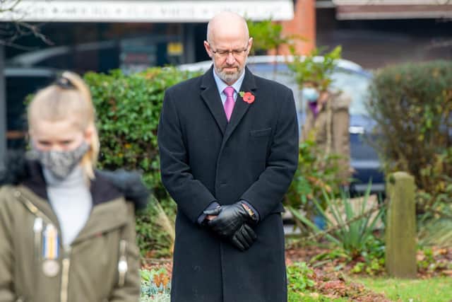 Councillor Craig Leyland at Woodhall Spa on Sunday.