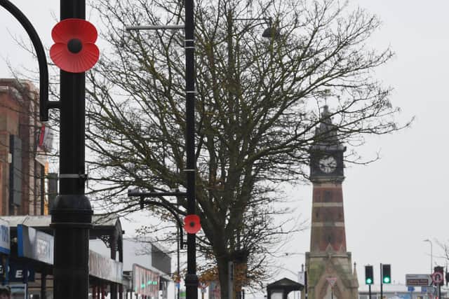 The poppy trail in Lumley Road, Skegness.