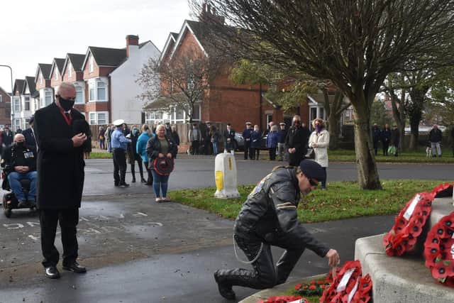 Representatives of services and organisations still turned up to lay wreaths on Remembrance Day in spite of there being no official parade or service.