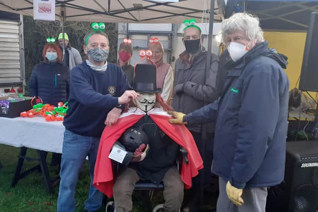 Caistor Lions on their novelty stall