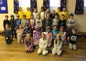 Caythorpe School pupils dressed in their pyjamas for Children in Need and had a day of wellbeing activities. EMN-201113-164818001