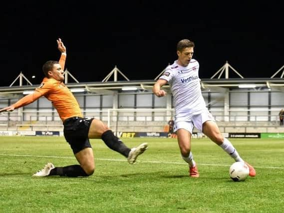 Scott Duxbury in action for Fylde.