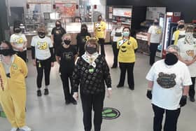 Staff at Asda dressed up for Children in Need