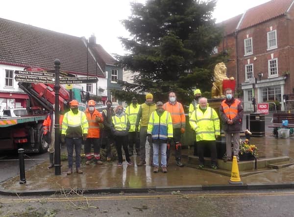 Caistor Christmas tree (photo courtesy of Mike Galligan) EMN-201117-091751001
