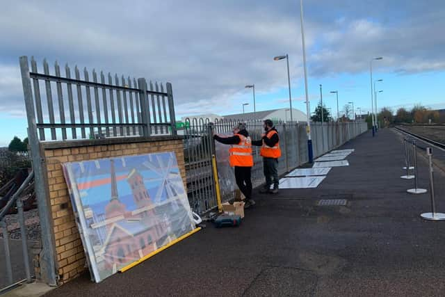 A spectacular new piece of art has been unveiled to greet passengers arriving and departing from Boston Railway Station.