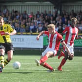 Leesley in action against Brackley.