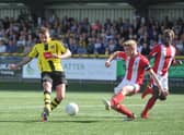 Leesley in action against Brackley.