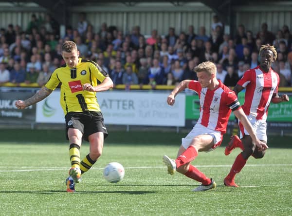 Leesley in action against Brackley.