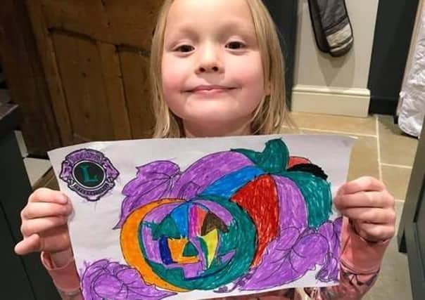 Molly Stead, aged 5, from Louth was the winner of the Halloween colouring competition hosted by the Louth Lions.
