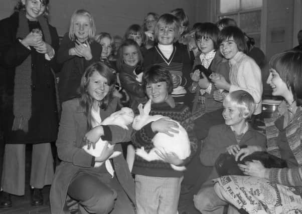 The pet show boys and girls of Park Junior School in 1975.