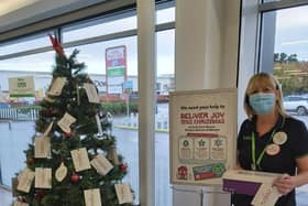 The Christmas tree at Dunelm, Boston.