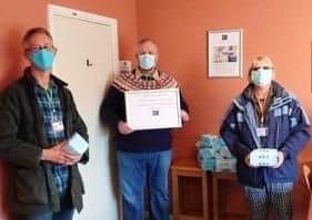 Alford Hub volunteers: Andrew Hill, Kevin Pryke and Claire Titterton.