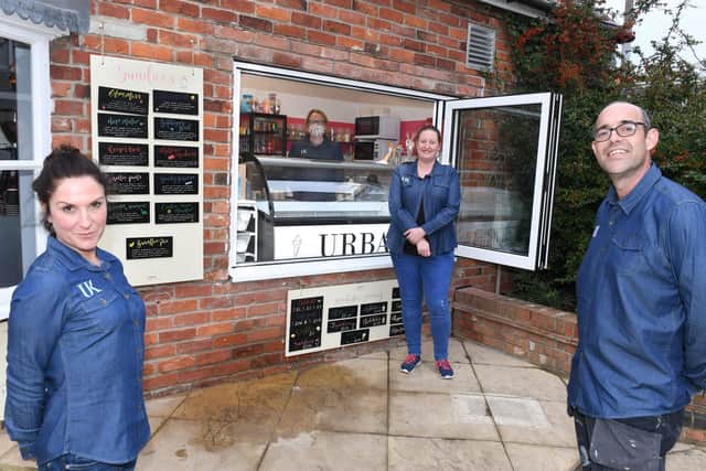 Urban Gelato and Urban Kitchen, Navenby. L-R Emma Smith, Julie Hardman, Laura, Jay Daniels. EMN-201127-175654001