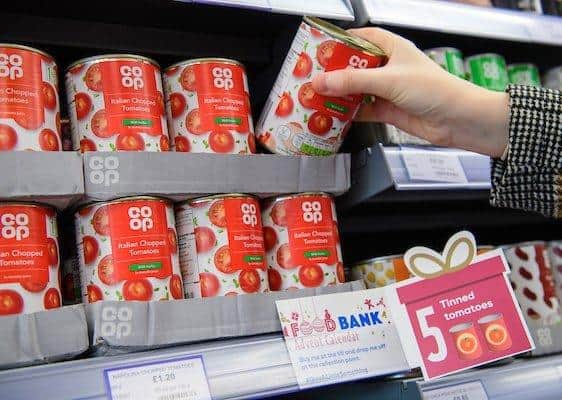 Essential items being collected in store for Lincolnshire Co-op's Food Bank Advent Calendar Campaign.
Picture: Chris Vaughan EMN-201125-175600001