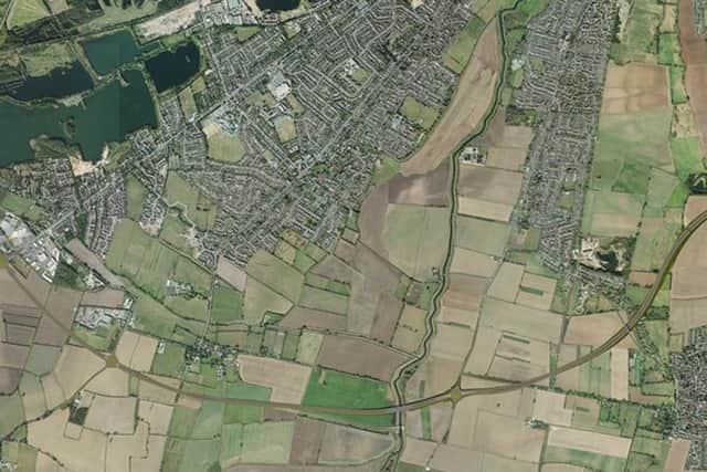 Route of the planned North Hykeham Relief road.