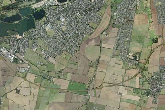 The route of the North Hykeham Relief Road. EMN-201125-162301001