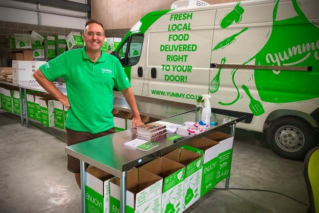 Yummy founder Julian Wilkinson in the company's warehouse in East Heckington.