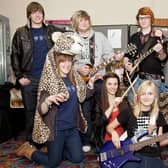 Concert organisers and participants, back, from left, Tom Downing, Tom Wardell, Pete Thicket, Benedict Kelley, front, Annabel Charlton, Lucy Adams, Lauren Bates, and Jamie Downing.