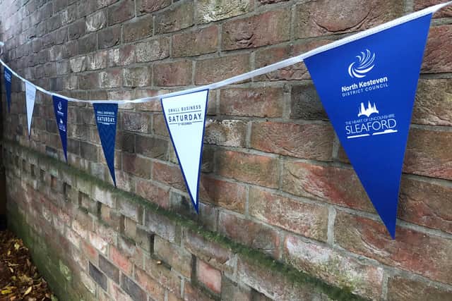 Small Business Saturday bunting is available for traders. EMN-200112-110058001