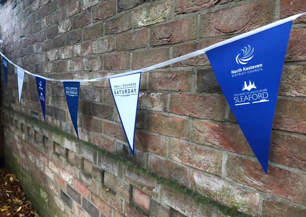 Small Business Saturday bunting is available for traders. EMN-200112-110058001