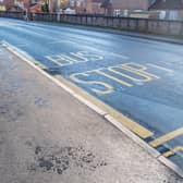 The new bus stop on the A158.