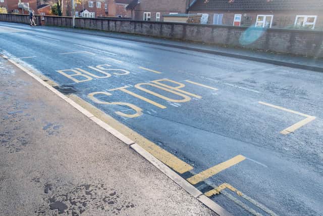 The new bus stop on the A158.