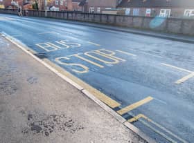 The new bus stop on the A158.