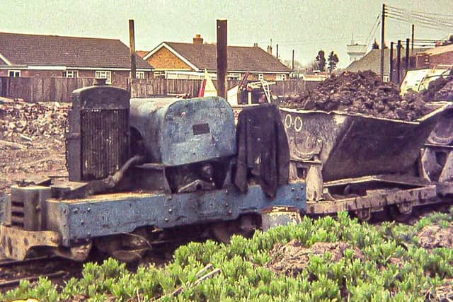 At Skegness Brickworks: the loco in everyday working condition at Skegness Brickworks, hauling “tubs” of clay for making into bricks. Photo: Geoff Hankin/LCLR