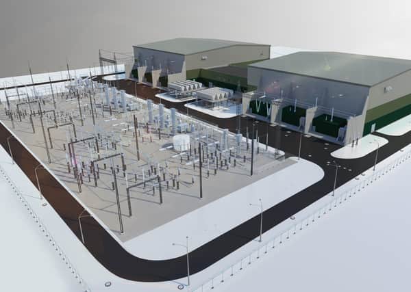 An artist's impression of the converter station.