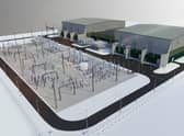 An artist's impression of the converter station.